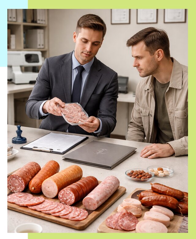 Сертификация колбасных изделий в Иркутске от 7814 р. | Алешин-Ркт