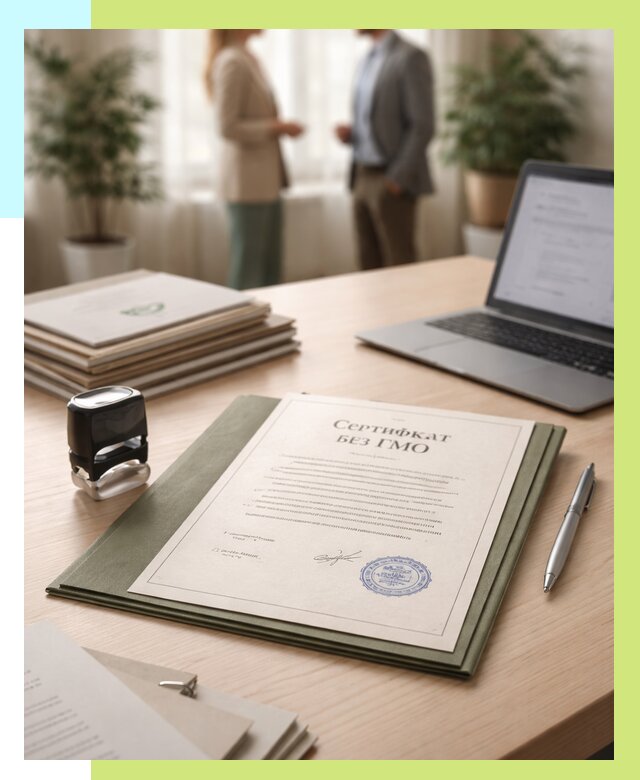 Сертификат без ГМО в Иркутске от 7814 р. оформить срочно Алешин-Ркт